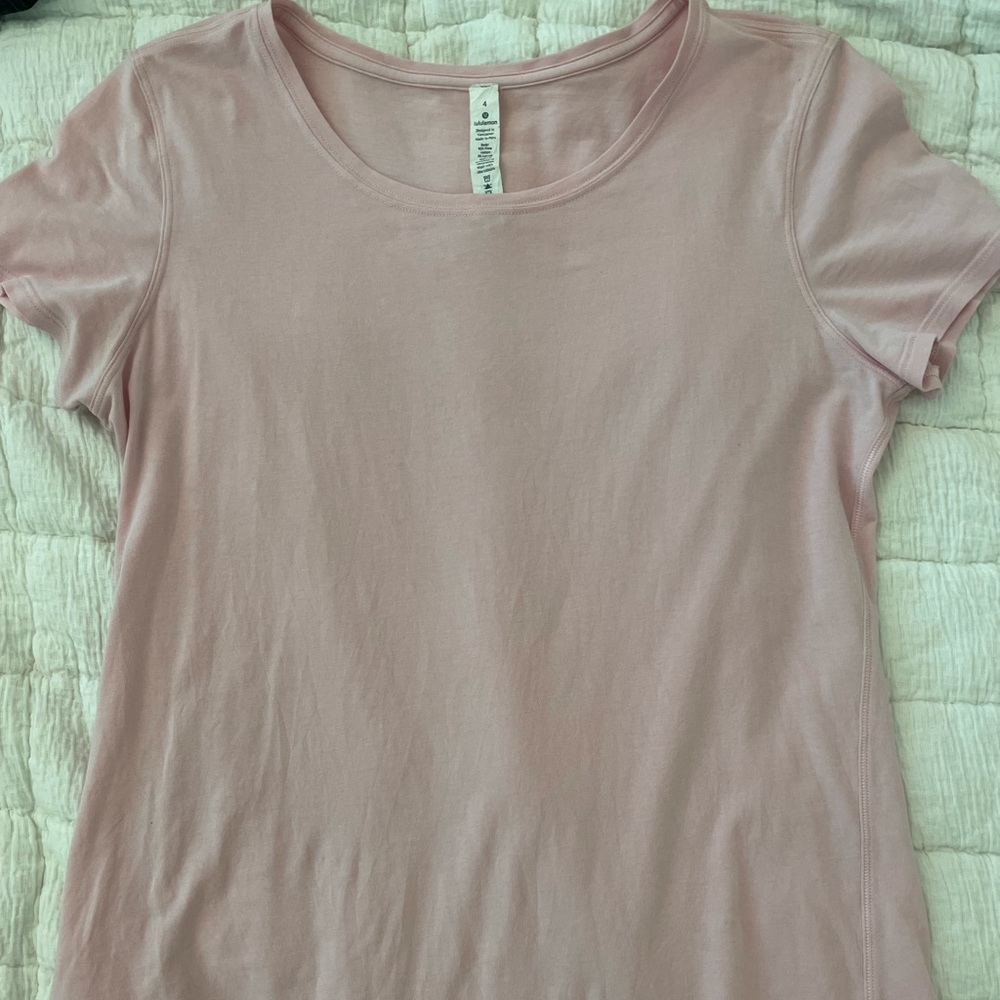 Lulu lemon short sleeve pink workout top